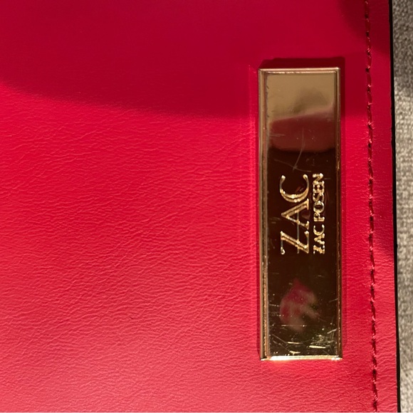 ZAC Zac Posen Chili Red Earthette wallet wristlet. Bow strap. 100% leather. - Picture 4 of 8